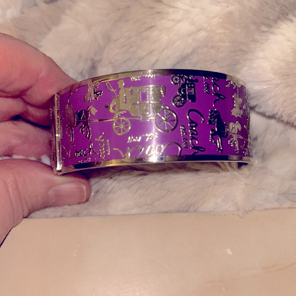 Coach Purple and Silver Bracelet